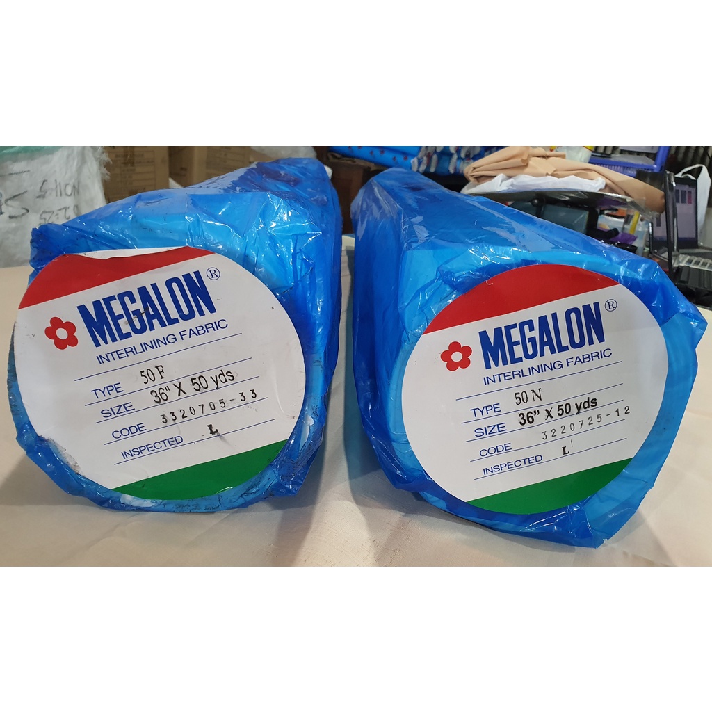 Non Woven Kain Untuk Kerah Dengan Lem Megalon 50F & 50N 50 Yards Kain Keras Grosir Konveksi 50 F 50 
