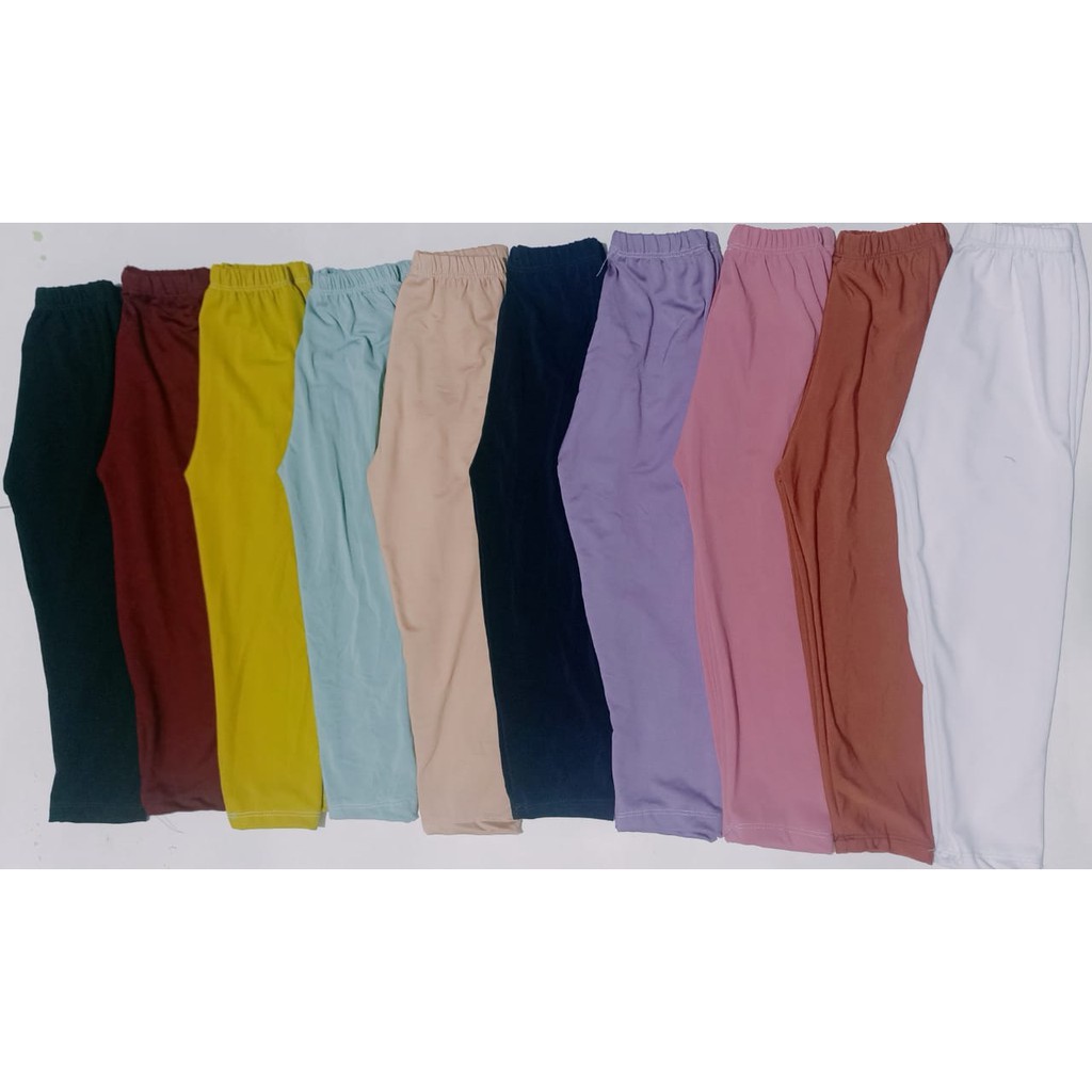 Celana Legging Panjang Spandek 7/8 Remaja Dewasa Dibawah Lutut / Legging 3/4 Selutut