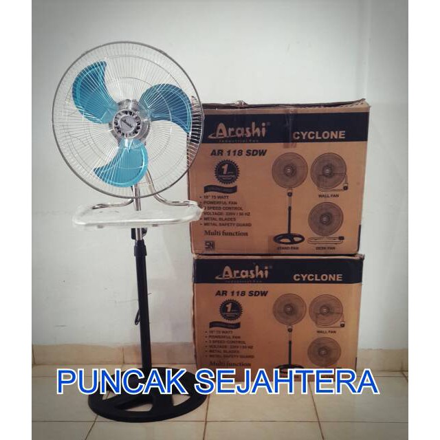 Kipas Arashi multifungsi City Fan Ar 188 sdw ( 3 fungsi ) besi