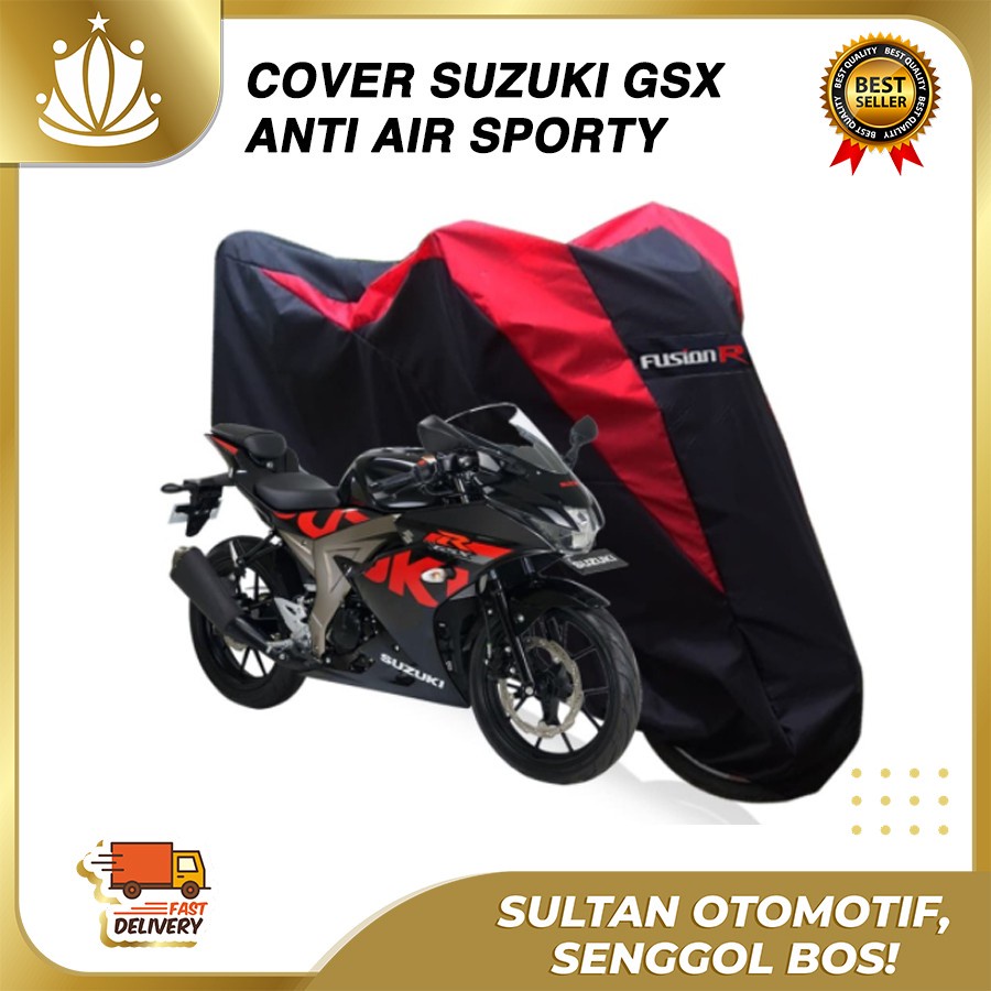 Sarung Motor Warna SUZUKI GSX Waterproof / Penutup Motor Warna GSX / Cover Motor Merek FUSION R