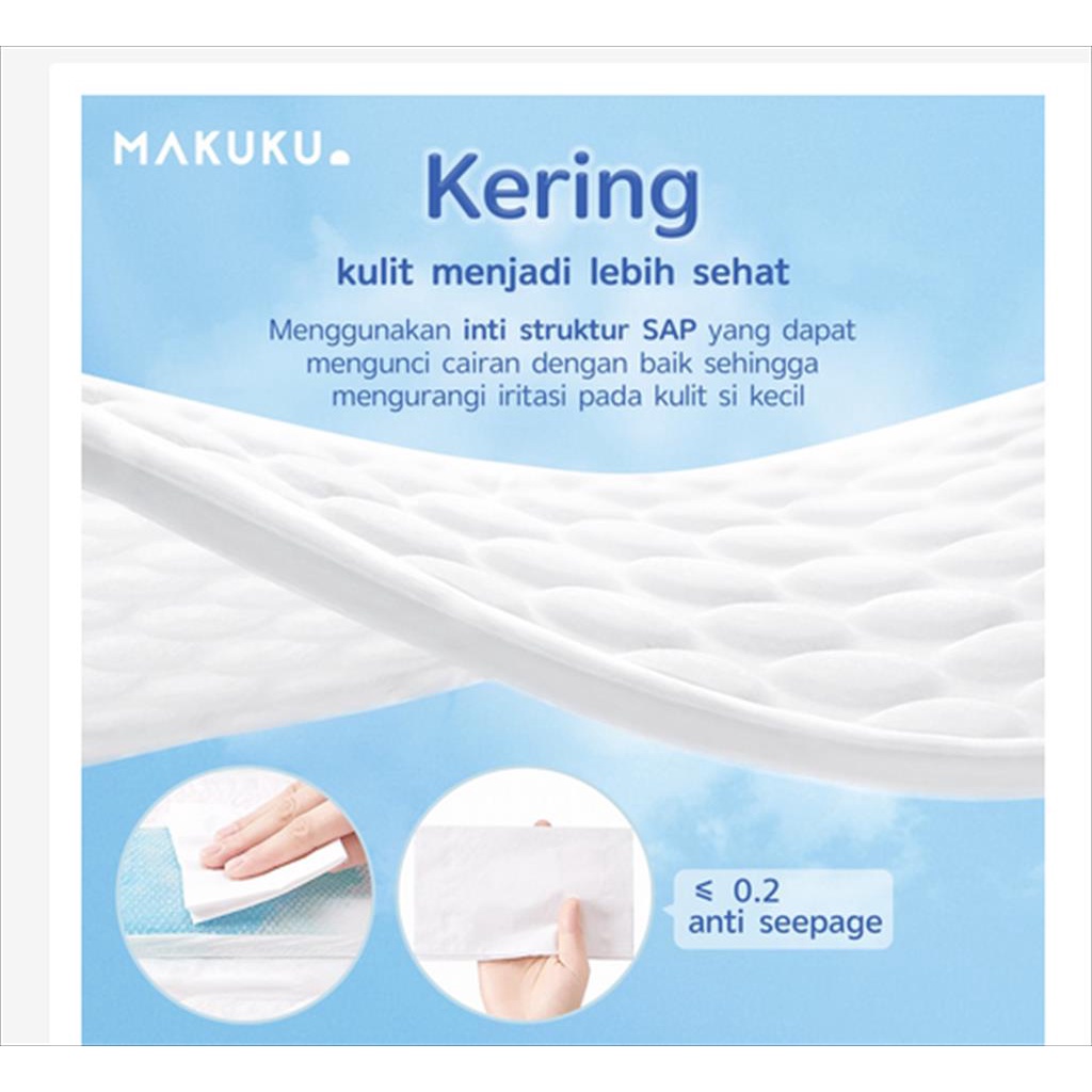 MAKUKU AIR DIAPERS TAPE S38  M36 L34 NB28