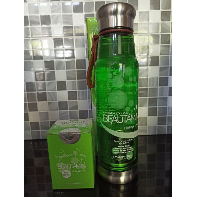 PROMO 8.8 1 SET BOTOL HIJAU BEAUTAMIN HYDROGEN PLUS BOJO PT BIOVITAL INDONESIA