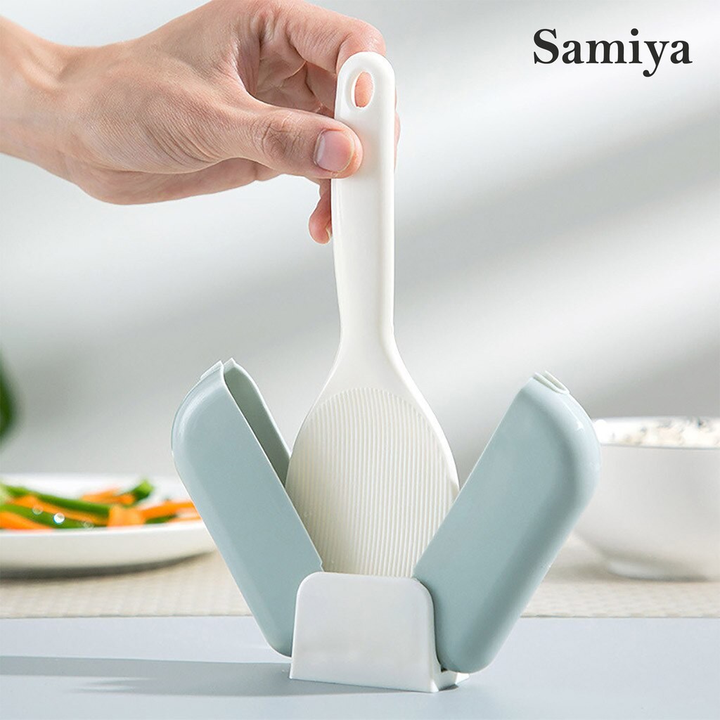 centong nasi penutup otomatis / rice spoon holder stand automatic