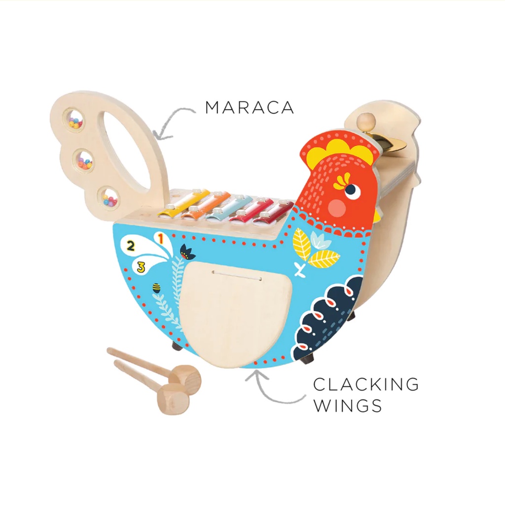 Manhattan Toy Musical Chicken - Wooden Montessori Toys Kids Baby Anak Bayi Balita Mainan Edukasi Kayu Musik