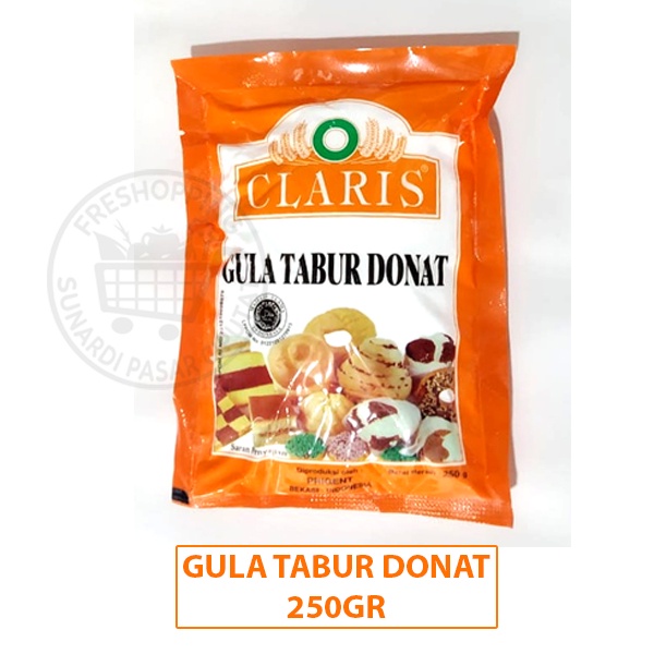 GULA HALUS &amp; GULA TABUR DONAT CLARIS /250gr