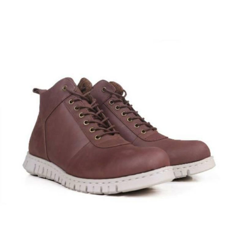 SEPATU BOOTS KULIT PRIA SHOES LEATHER OUTDOOR CASUAL HONORABLE