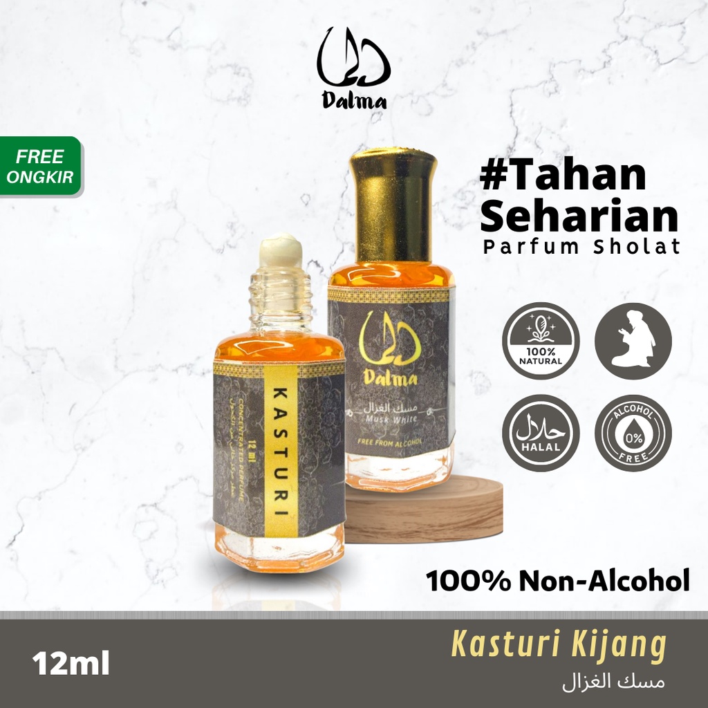 Dalma - KASTURI Parfum Non Alkohol Tahan Lama Original 100%  | Minyak Wangi Arab untuk Sholat Pria dan Wanita Farfum Perfume Aroma Fresh Asli