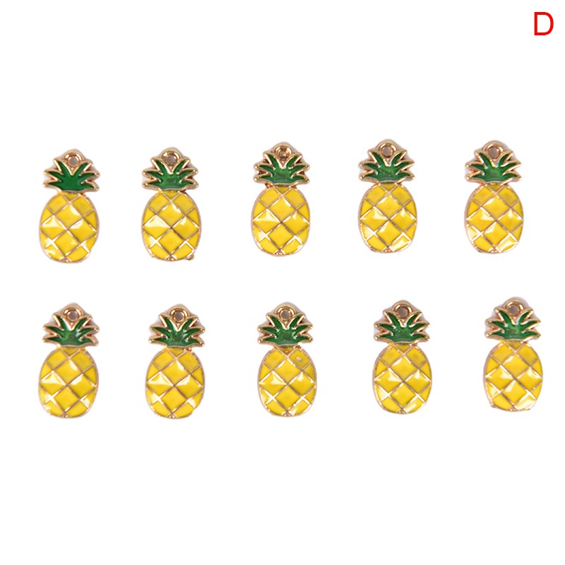 Hbid Glory 10Pcs / Set Liontin Bentuk Buah Cherry Bahan Alloy Untuk Kerajinan Tangan Charms DIY