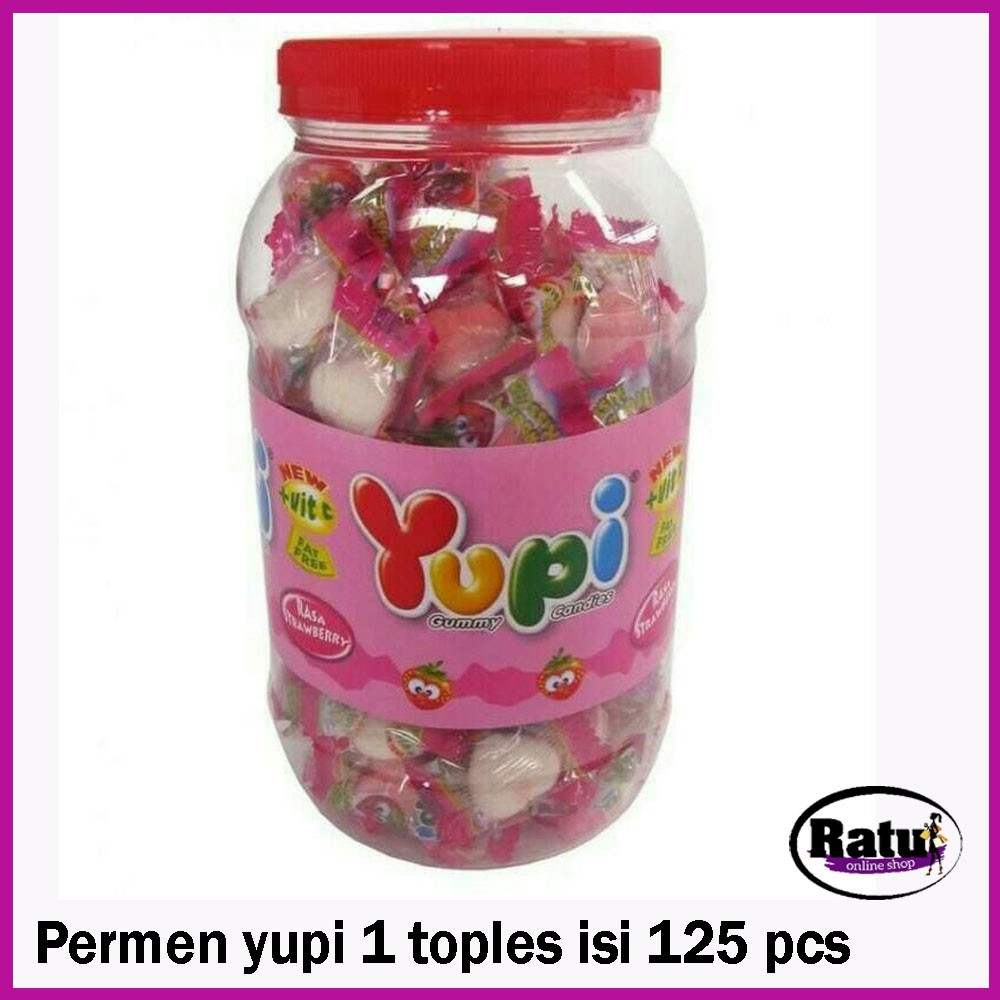 

Permen yupi 1 toples isi 125 pcs berat 500 gram