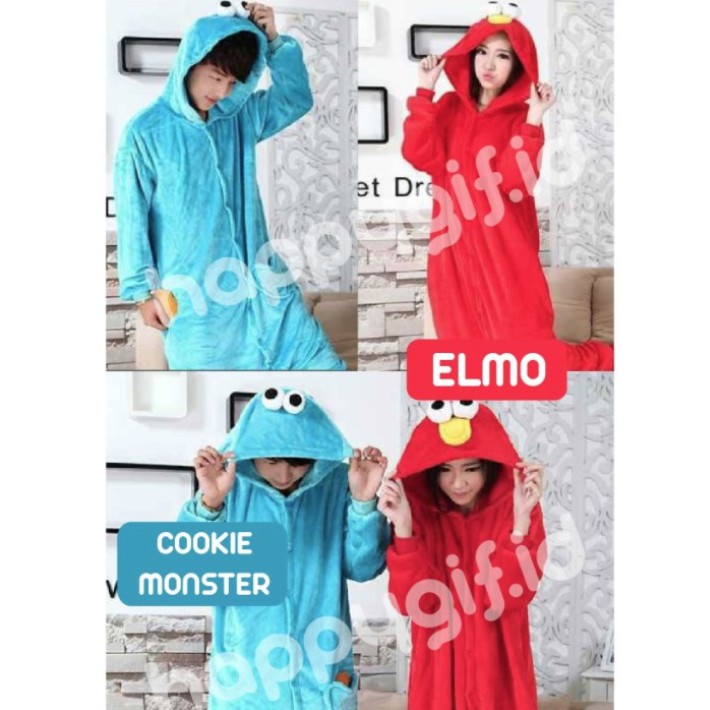 ONESIE PIYAMA KOSTUM DEWASA - KARAKTER 3 DORAEMON HELLOKITTY PINK PANTHER dll