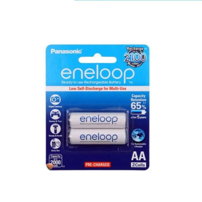Baterai ENELOOP AA 2pcs Baterai Rechargeable Baterai Cas 2000Mah