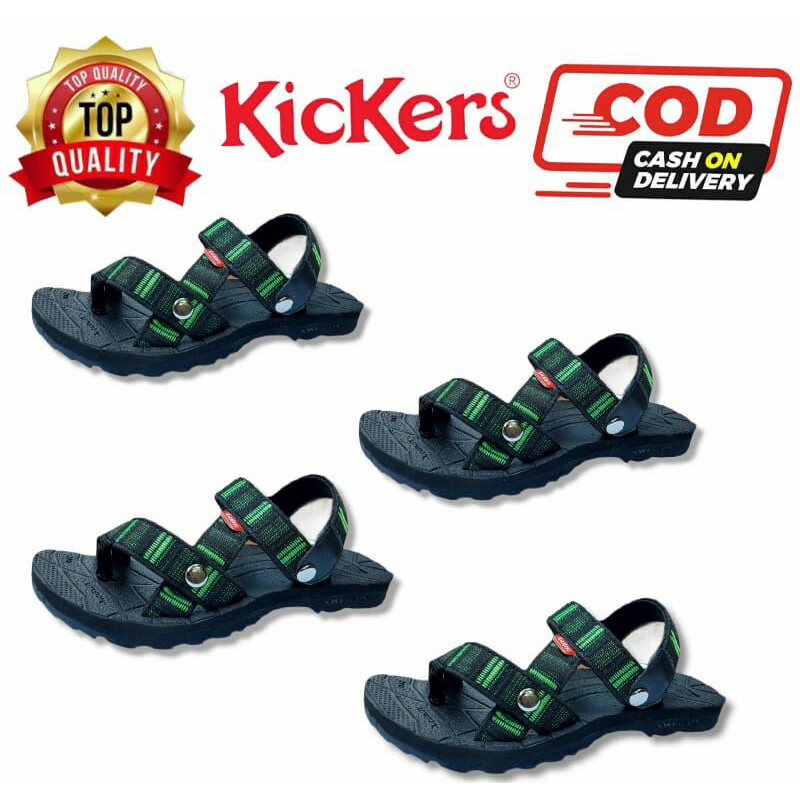 SANDAL GUNUNG_SANDAL GUNUNG KICKERS PRIA & WANITA_SANDALKEREN_100% REAL PICT _SANDAL ANTI SLIP_HIJAU