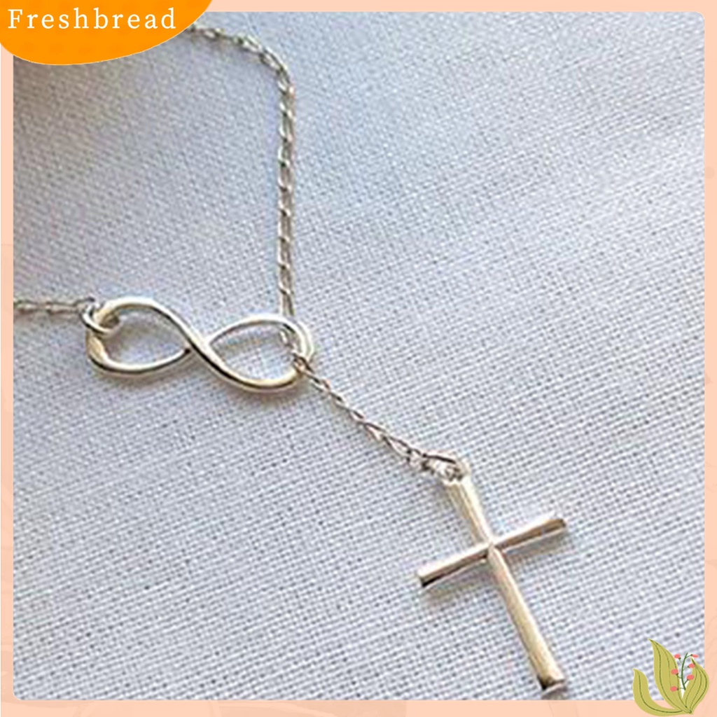 【Fresh】Women's Simple 8 Shaped Cross Choker Collar Statement Pendant Necklace Jewelry