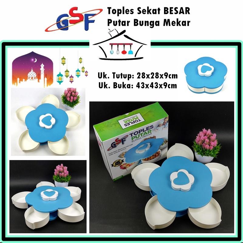 Toples Kue Sekat Besar Putar Bunga Mekar GSF G-4140