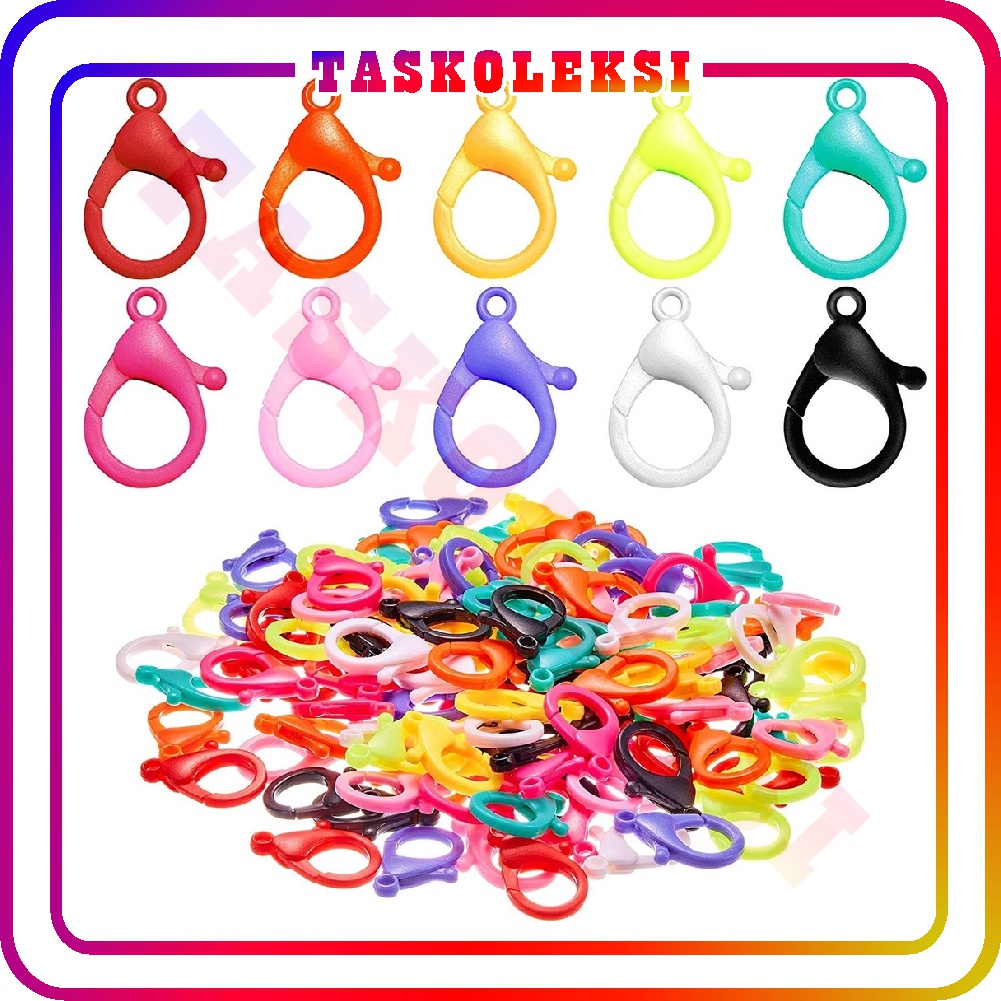 ☛TK☚ R502 Kokot Udang Kait Lobster Besar Plastik Pengait Kalung Strap Masker