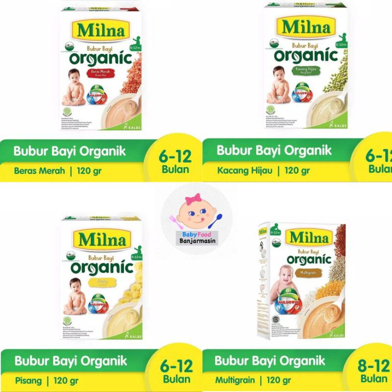 Milna Bubur Organik MPASI 6+ dan 8+ Bulan