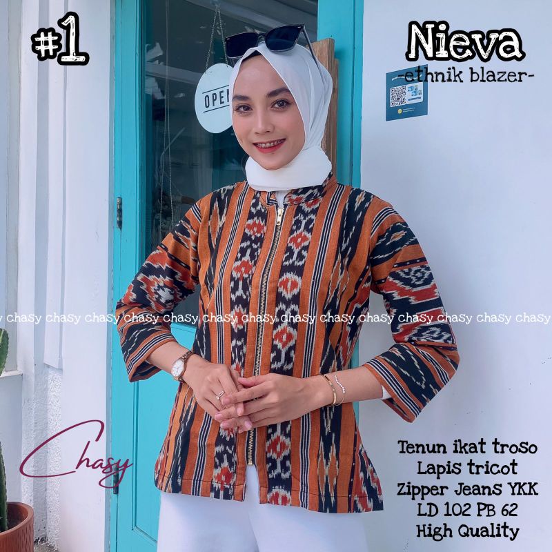 NIEVA ETHNIC BLAZER / BLAZER BATIK TENUN / BAJU BATIK TENUN ORI / BLAZER TENUN ORIGINAL