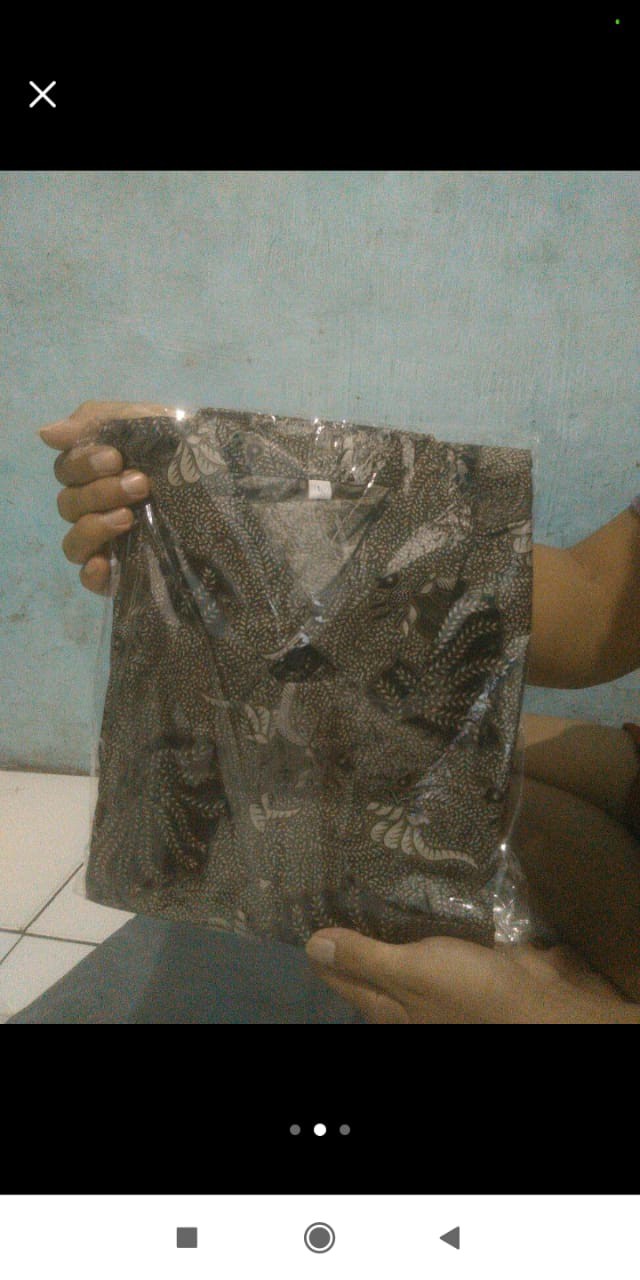 Atasan Batik Wanita Lengan Panjang Blouse Kancing Depan., Motif Batik