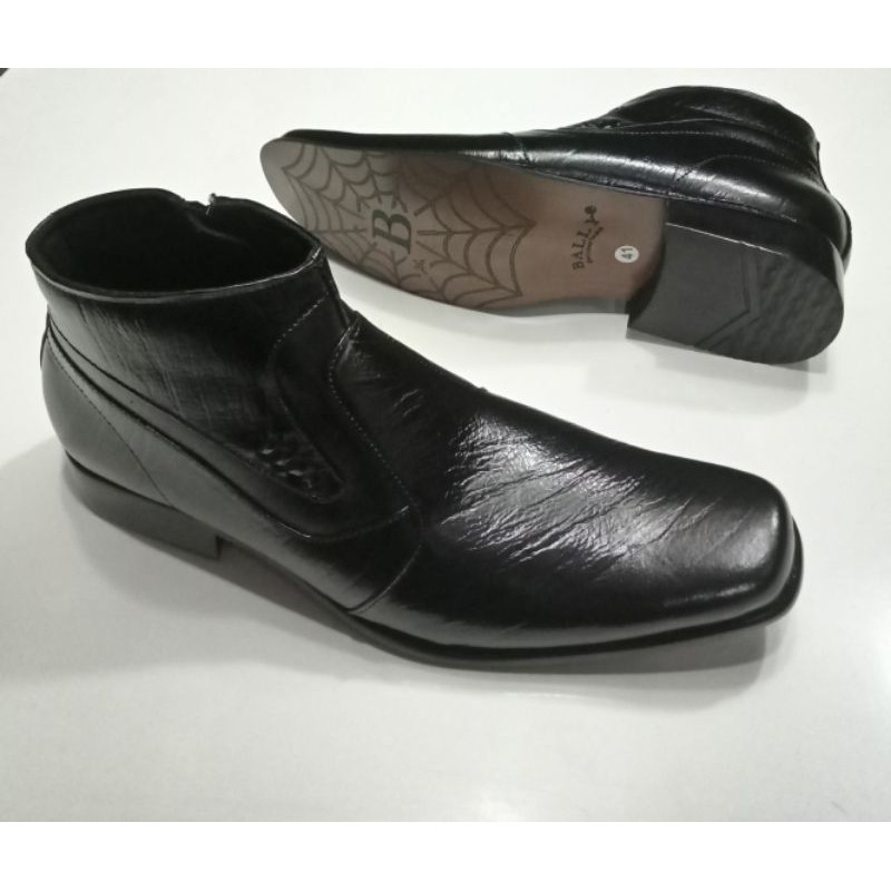 Pantofel Boots Formal Pria Kulit Asli