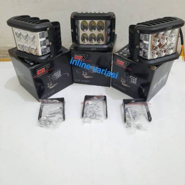 lampu tembak cr7 6 mata motor mobil
