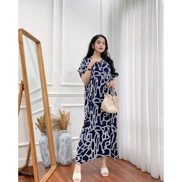 Daster Panjang Semata kaki Busui Kekinian Non Ruffle  AFERO STORE-LONG(IKATAN)