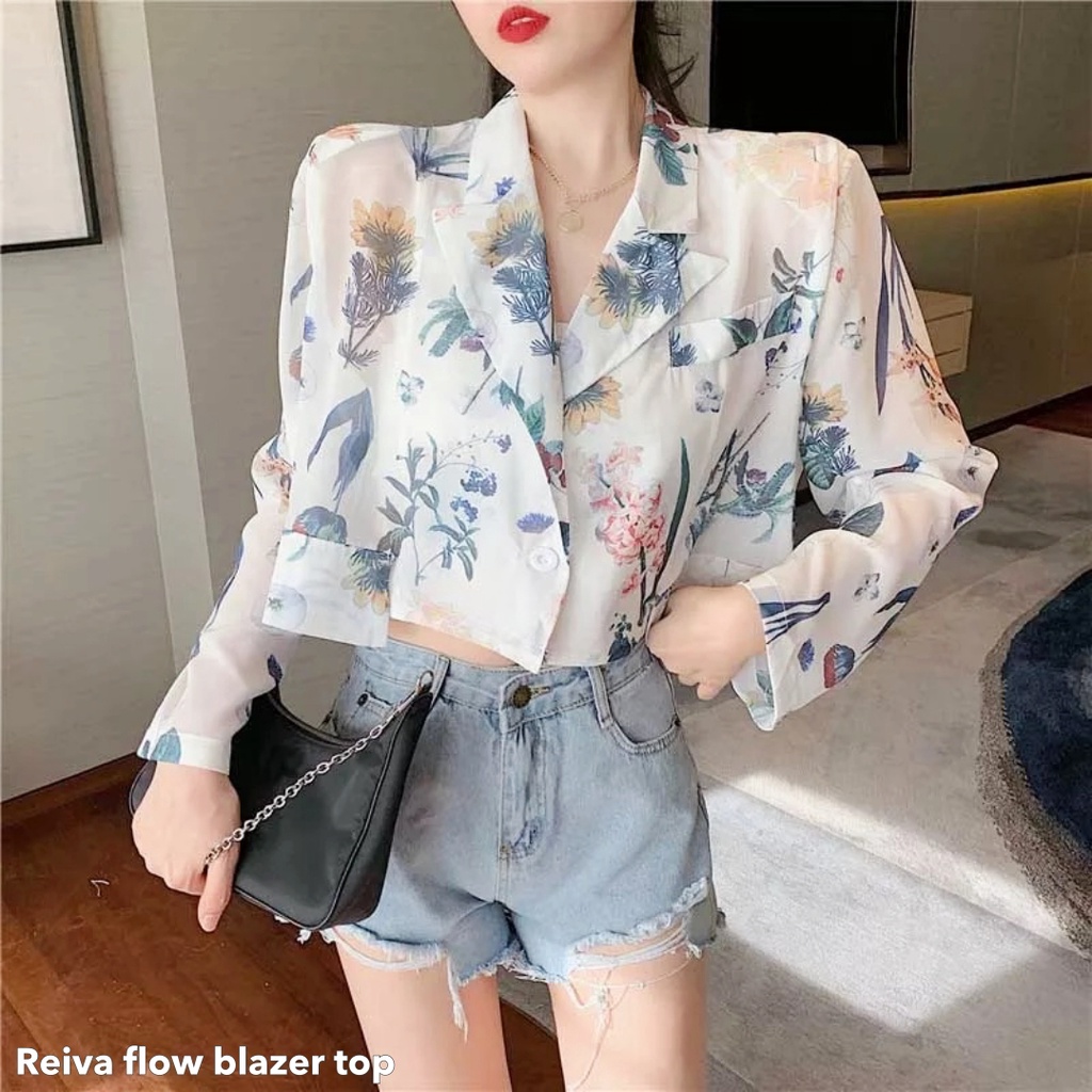 Reiva flow blazer top - Thejanclothes