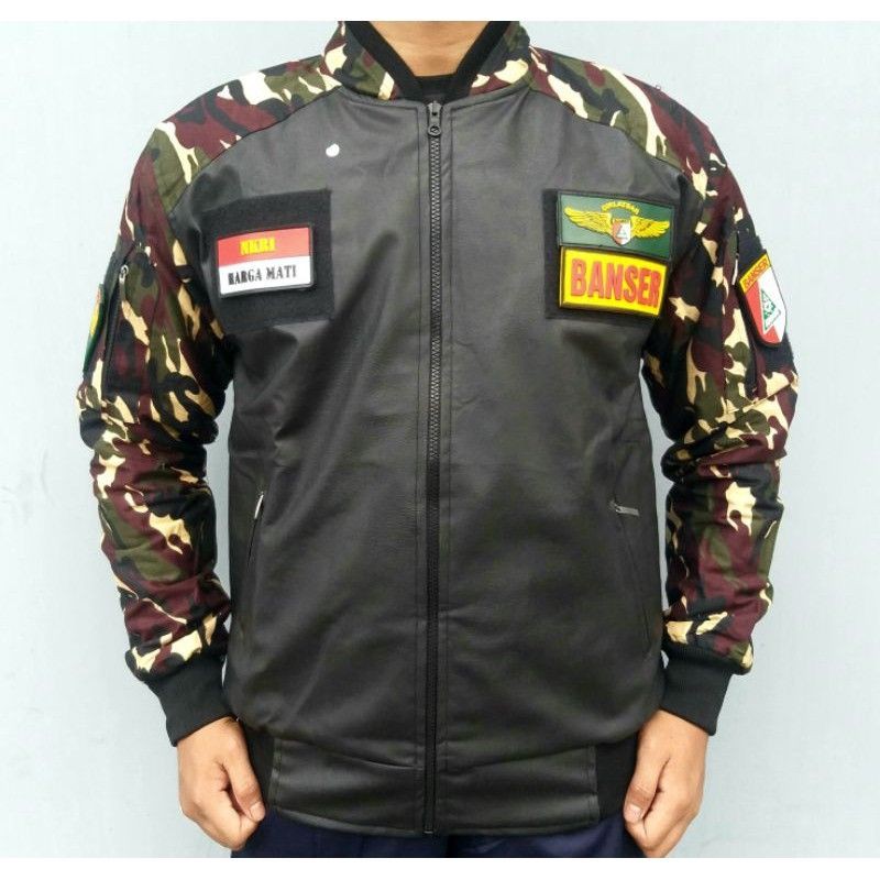 JAKET BB BANSER NASIONAL ( BULAK BALIK ) GP ANSOR - JAKET KULIT BANSER