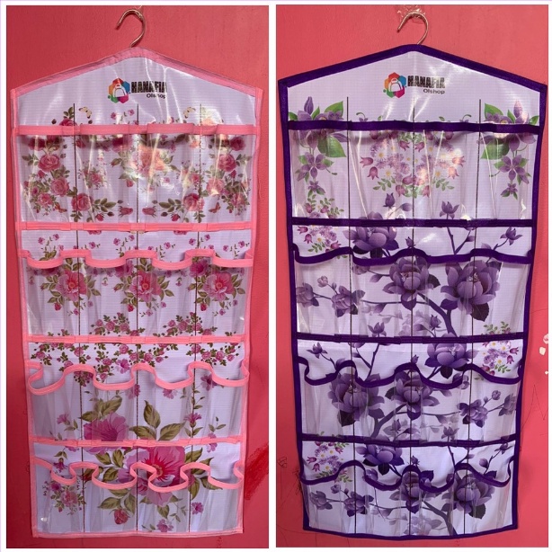 PROMO MURAH RAK RAK UNDERWARE GANTUNG |  |RAK UNDERWEAR KARAKTER BUNGA | RAK KAOS KAKI | GANTUNGAN CELANA DALAM 16 SEKAT POUCH HANGING ORGANIZER | RAK AKSESORIS | RAK SERBAGUNA