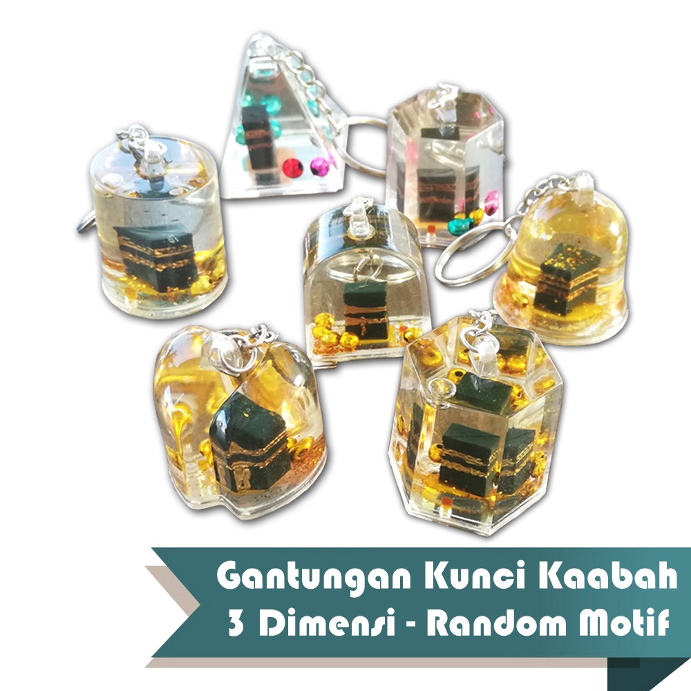 Atdiva Gantungan Kunci 3D Kaabah Oleh Oleh Haji Dan Umroh