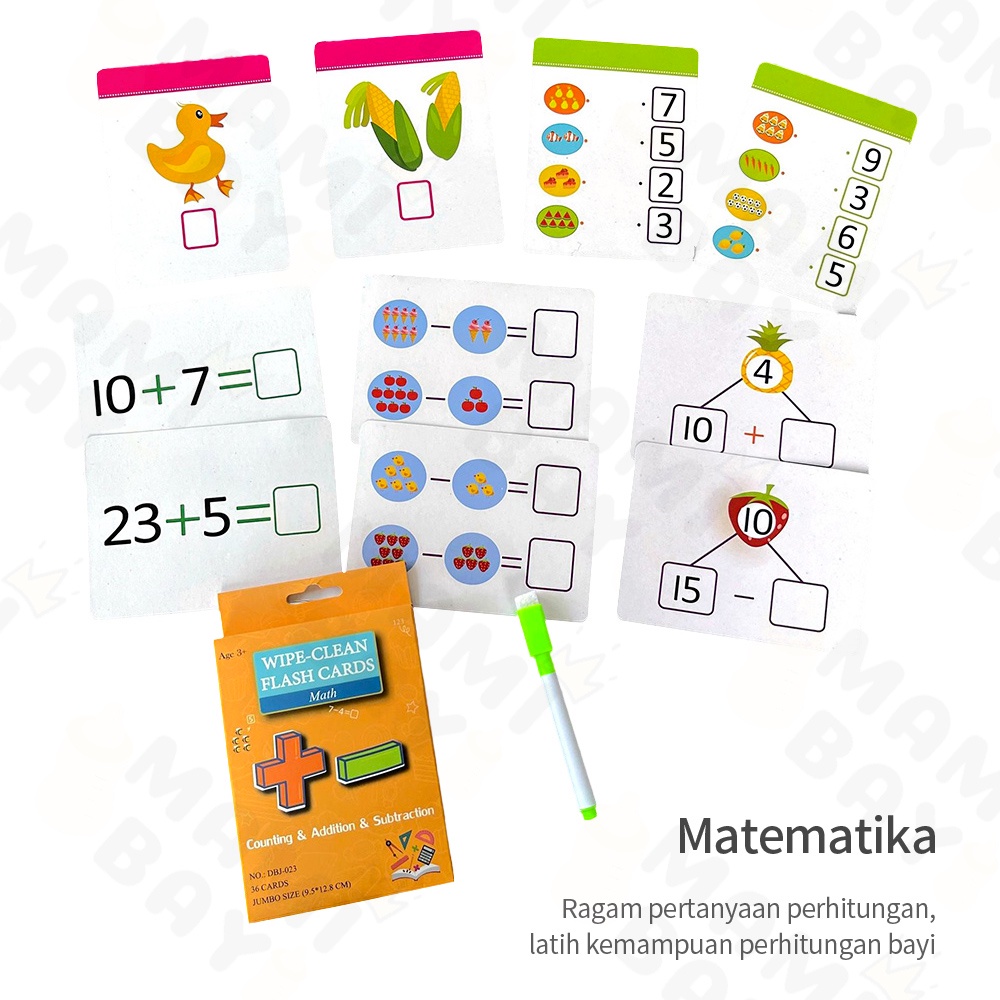 Mamibayi Flash card edukasi anak kartu pintar balita