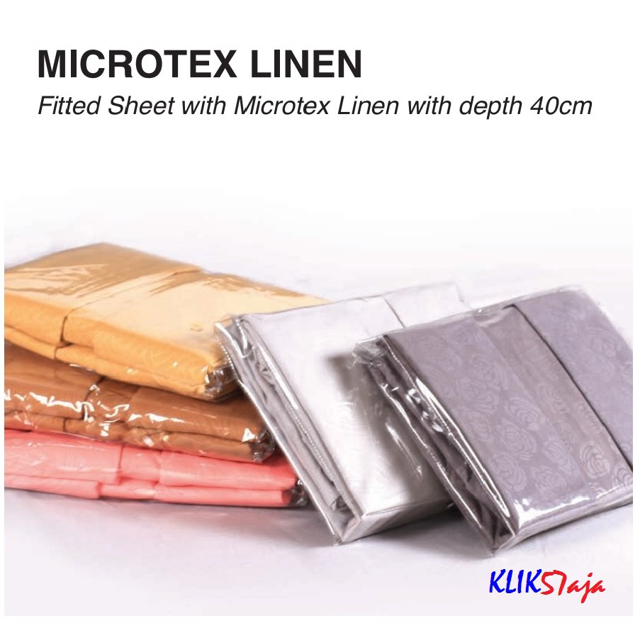 Sprei Standard Hotel - Microtex Linen Fitted Sheet Tinggi 40 CM