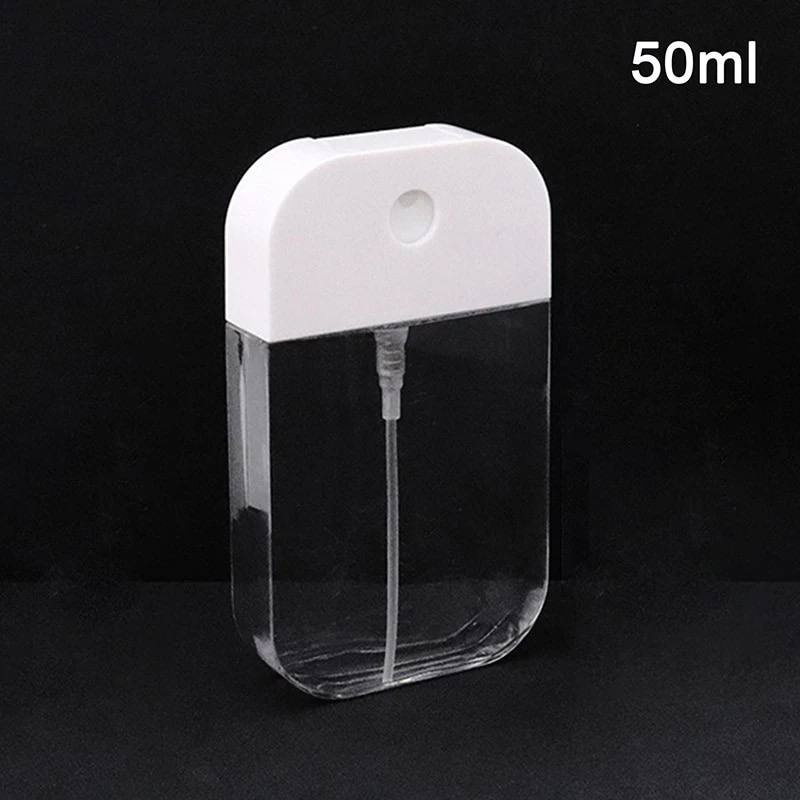 Portable 50ml botol semprotan kartu saku plastik parfum sanitiser tangan isi ulang