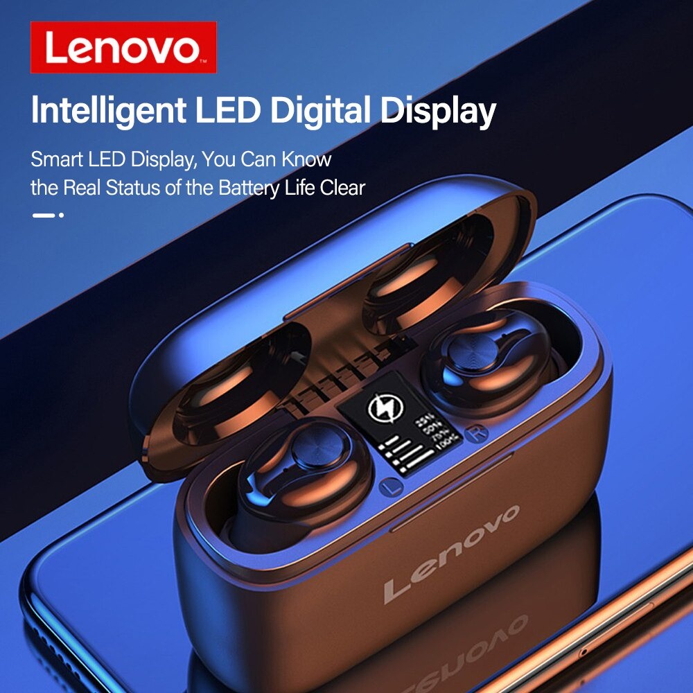 Lenovo TWS Sport Earphone True Wireless Bluetooth 5.0 + Charging Dock - HT18