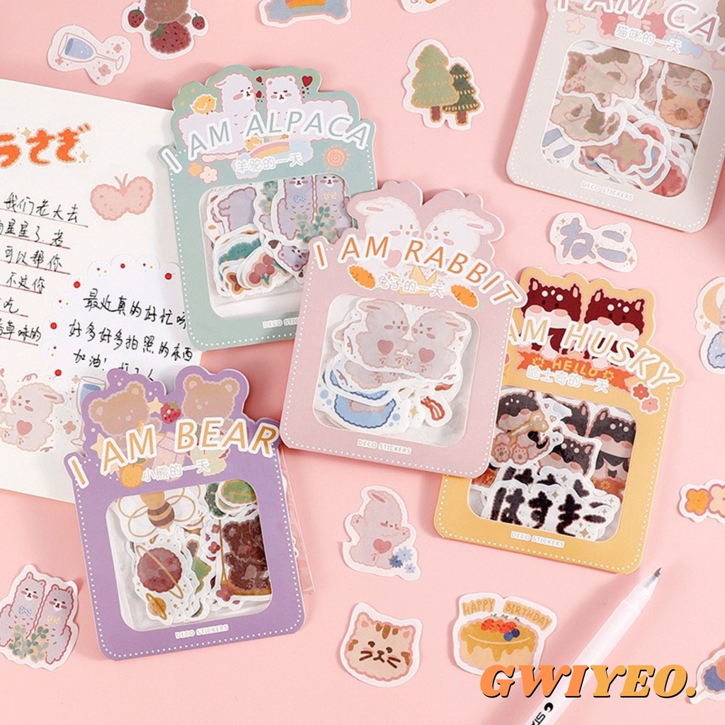 

Sticker Pack Kartun Scrapbook Decorative Sticker Japan Style Cartoon