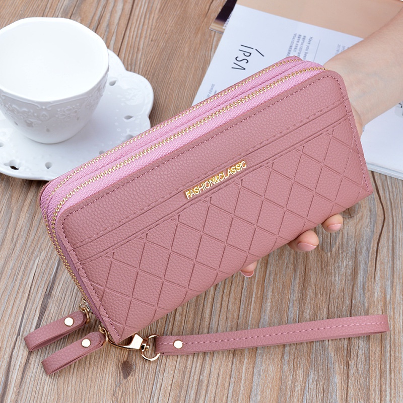 VIP 9639 DOMPET PANJANG WANITA DOUBLE LAYER TERBARU - DOMPET IMPORT WANITA - DOMPET PESTA CANTIK - D