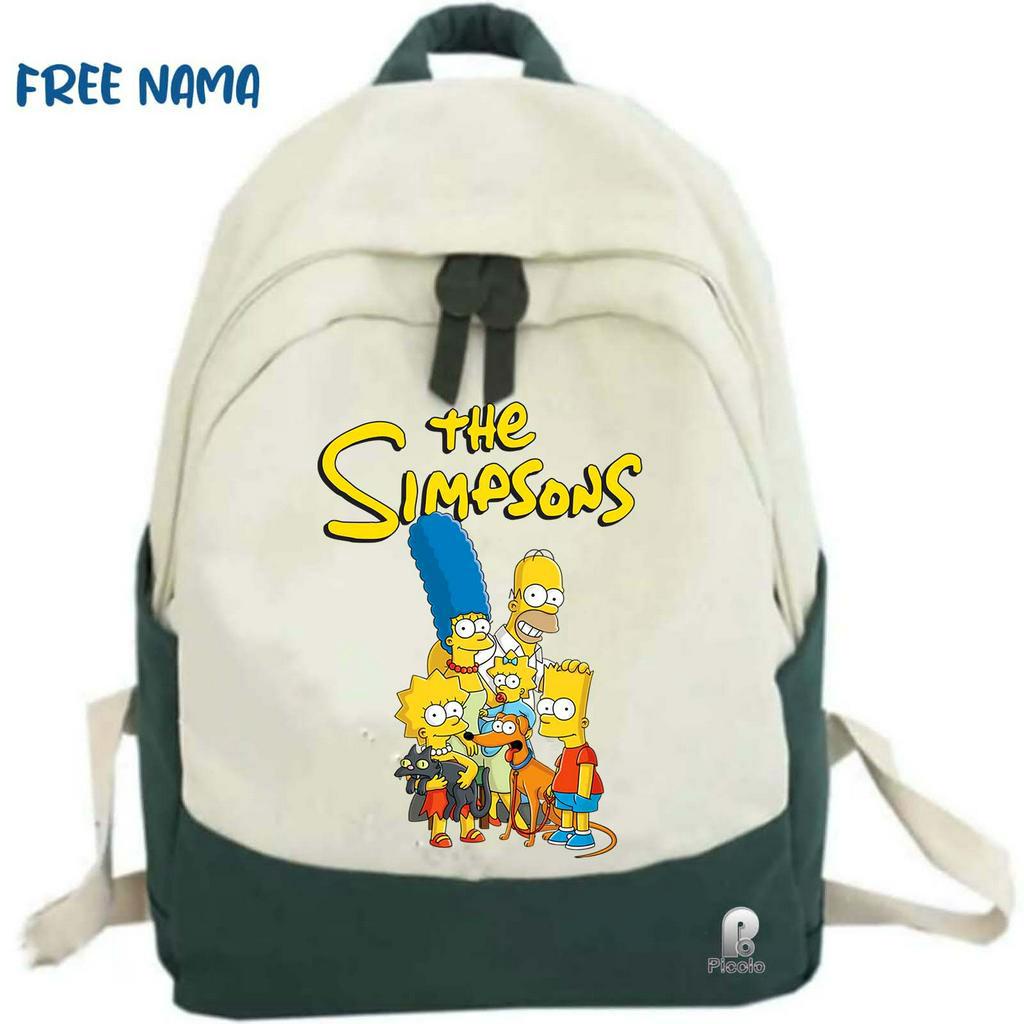 TAS RANSEL BACKPACK ANAK SEKOLAH MOTIF KARTUN THE SIMPSONS UNISEX (FREE NAMA)