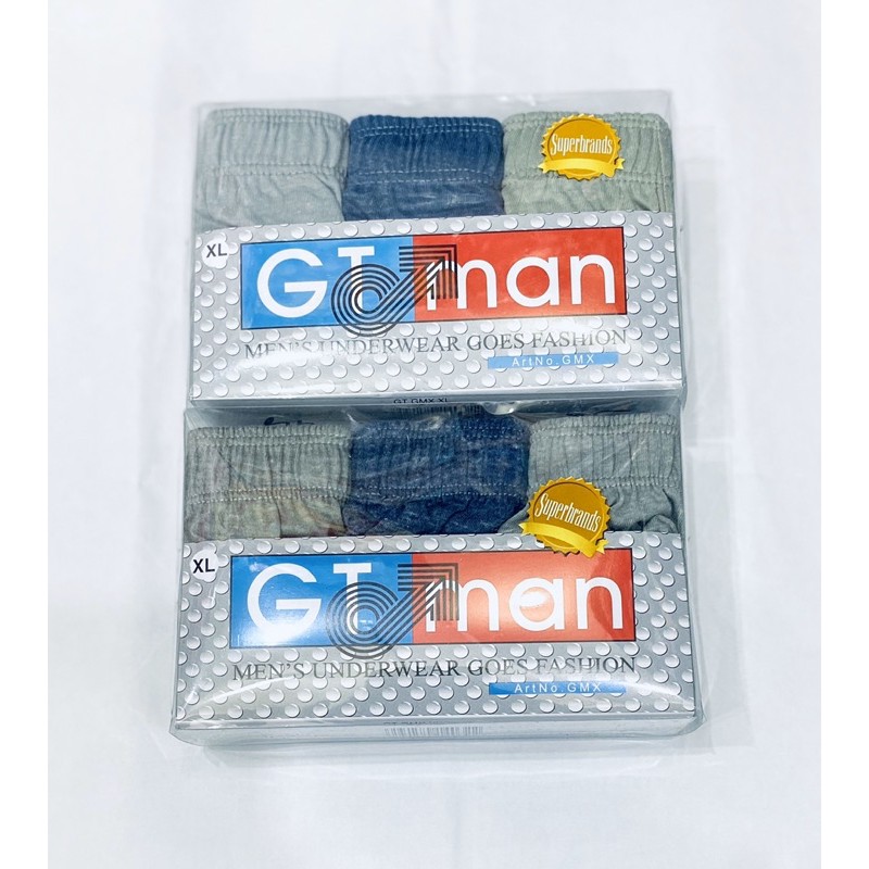 CD Kotak Laki Laki | Celana Dalam Pria GTman GMX isi 3pcs Original