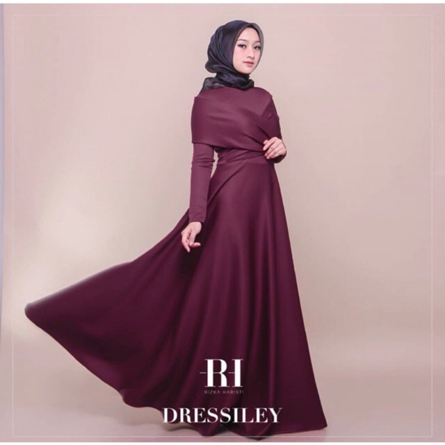 Preloved Rizka Haristi Dressiley Dress Maroon