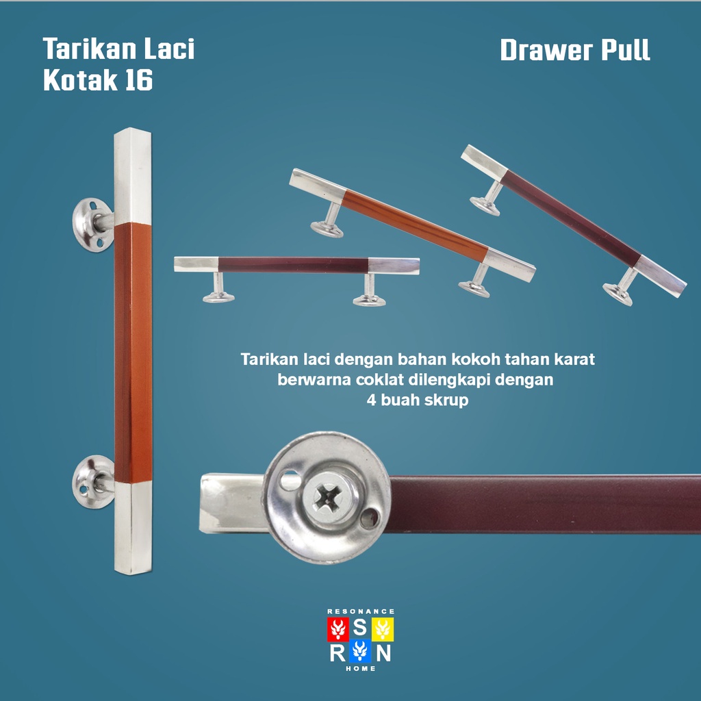 Tarikan Laci Lemari Jendela Model Kotak 16CM  / Handle Gagang Pintu Drawer Pull Door Knob Resonance Home