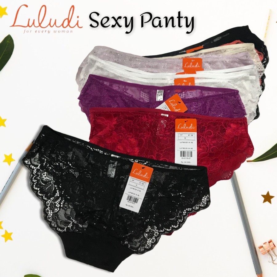 Luludi By Wacoal Sexy Panty midi Seamless Renda / Lace / celana dalam BEST SELLER LLP 60103
