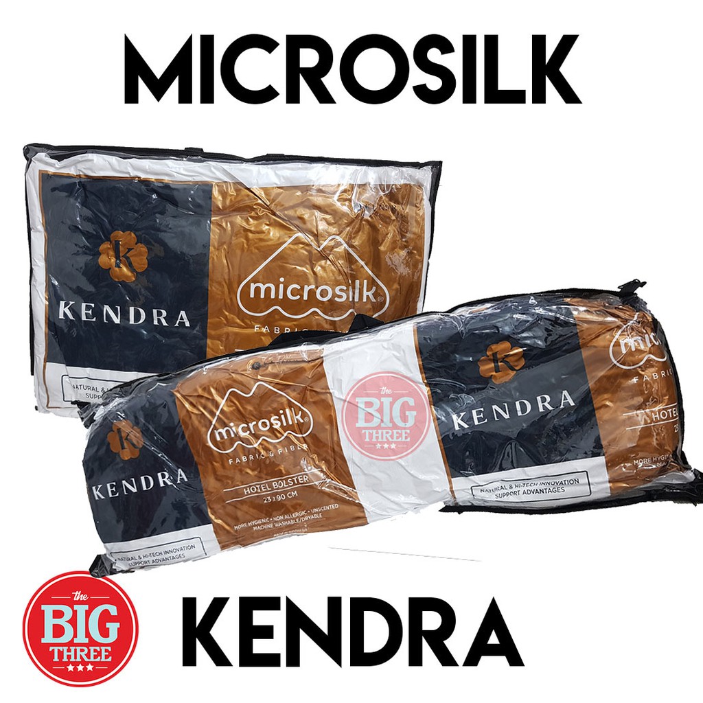 KENDRA - Bantal / Guling Microsilk - Soft Pillow Bolster - Super SIlicon grade AAA - Tidur - Kepala