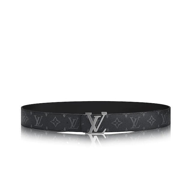 L V Monogram Eclipse Reversible Belt 100% Authentic