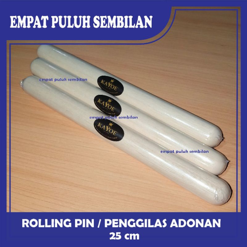 Baru Rolling Pin Stick 25 Cm Kualitas Premium / Penggiling Adonan / Gilisan Kue Stik / Penggilas