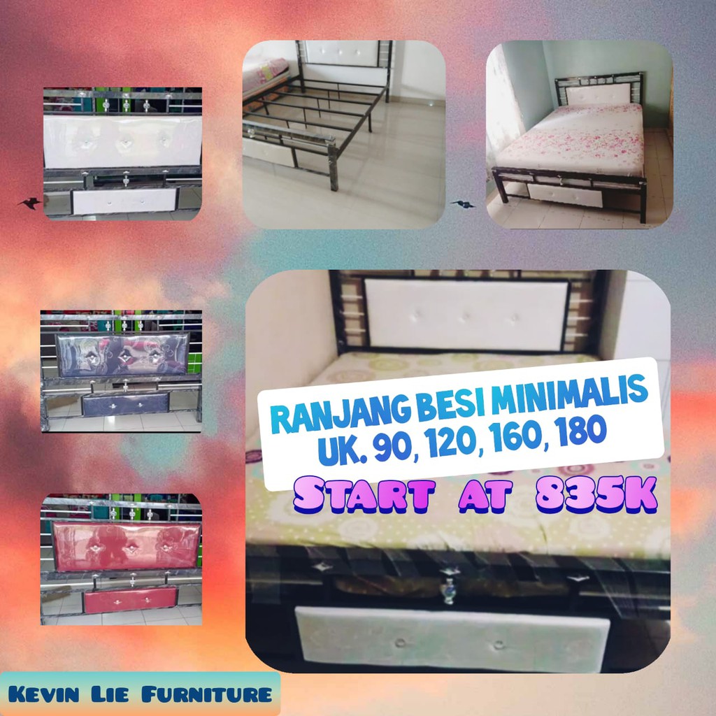 Ranjang Besi Minimalis 180 x 200