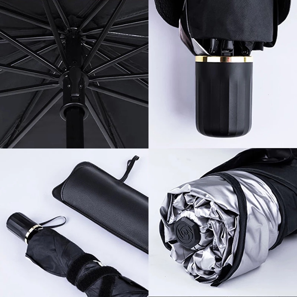 LANFY Interior Protection Car Sun Shade Black Window Sunshade Covers Car Windshield Umbrella Folding umbrella Car Sun Protector Auto Sunshade Cover Sun Protect UV Reflection Automotive Car Parasol