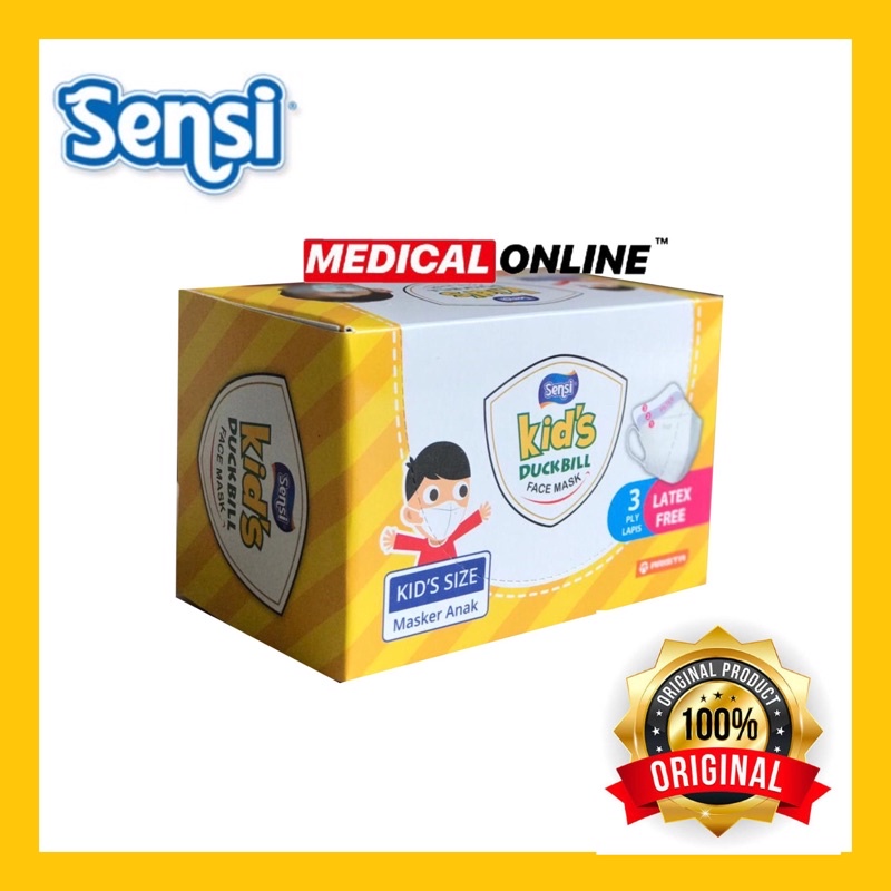 MASKER DUCKBILL SENSI ISI 50 PER BOX MASKER EARLOOP MEDICAL ONLINE