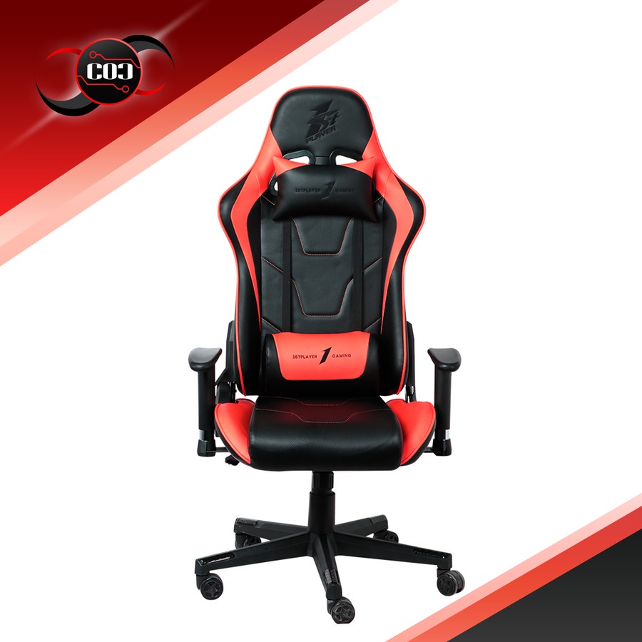 1STPLAYER GAMING CHAIR FK2 - BLACK RED - LUMBAR MASSAGE