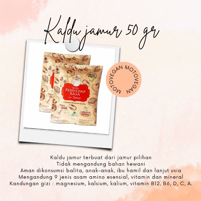 

Motovegan kaldu jamur 50 gram