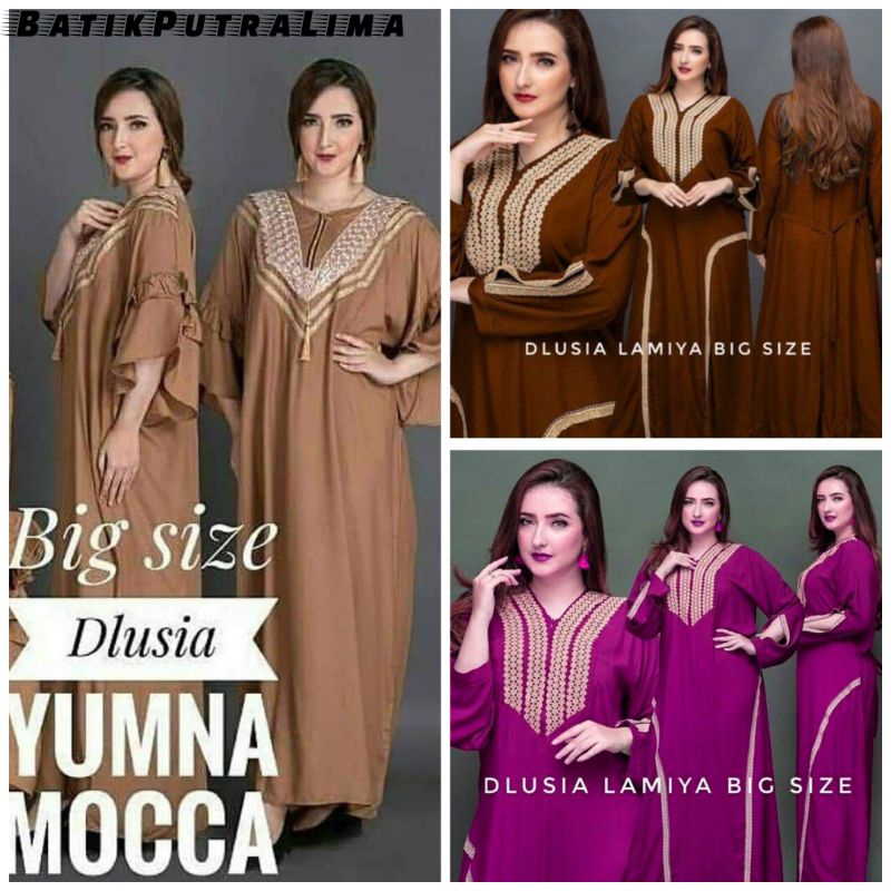 DASTER ARAB JUMBO YUMNA BIG SIZE LD 130-135 RAYON TEBAL 8460 BUSUI FRIENDLY