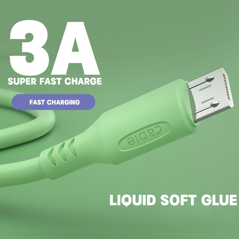 【Ready stock】Kabel Data 3A Type C Fast Charging Cable Android Tangle-free Charger Xiaomi Oppo Samsung Vivo praktis murah COD